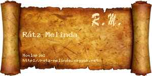 Rátz Melinda névjegykártya