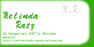 melinda ratz business card